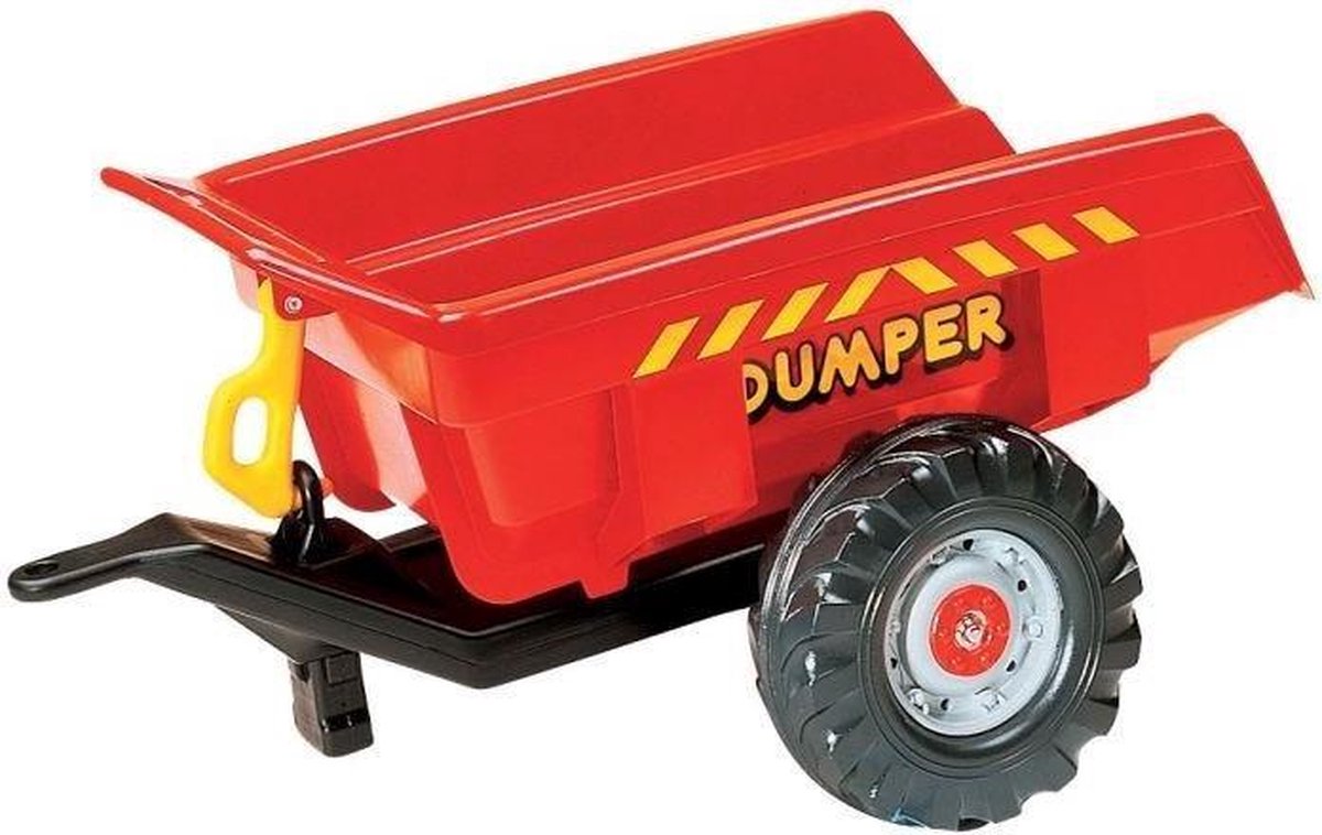 Falk Traptractor trailer dumper rood