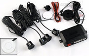 Parkeersensoren met speaker / 4 stuks wit / 12V / Parkeersysteem Parkeerpiepers