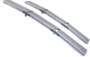 Datona® - Aluminium oprijplaat compact twee keer inklapbaar - 195 cm - 2 stuks