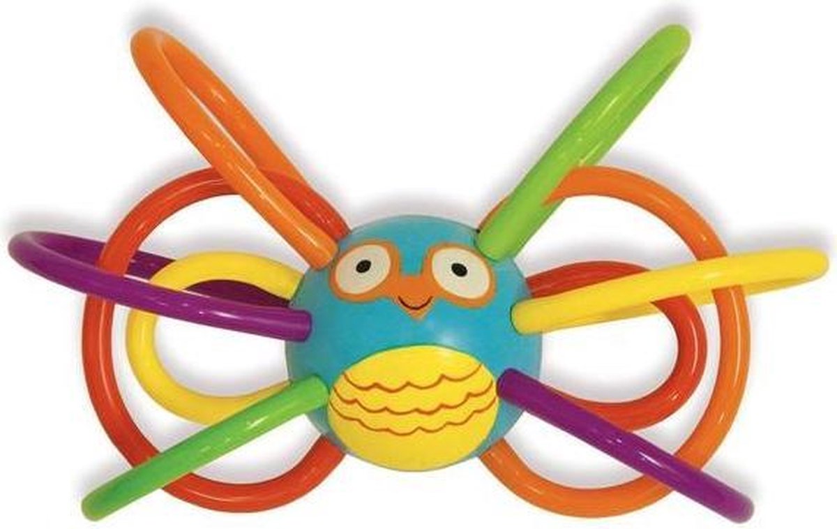 Manhattan Toy Rammelaar Zoo Owl Bijtring Junior 15 Cm Siliconen