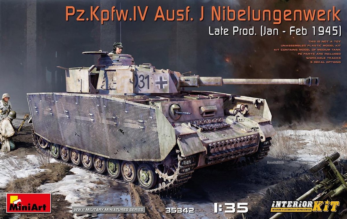 Miniart - 1/35 Pz.kpfw.iv Ausf. J.nibelungenwerk Late (1/21) * - MIN35342 - modelbouwsets