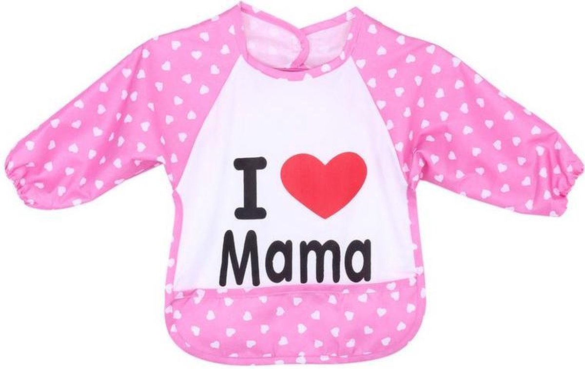 Slabbetje / short I LOVE Mama - waterdicht