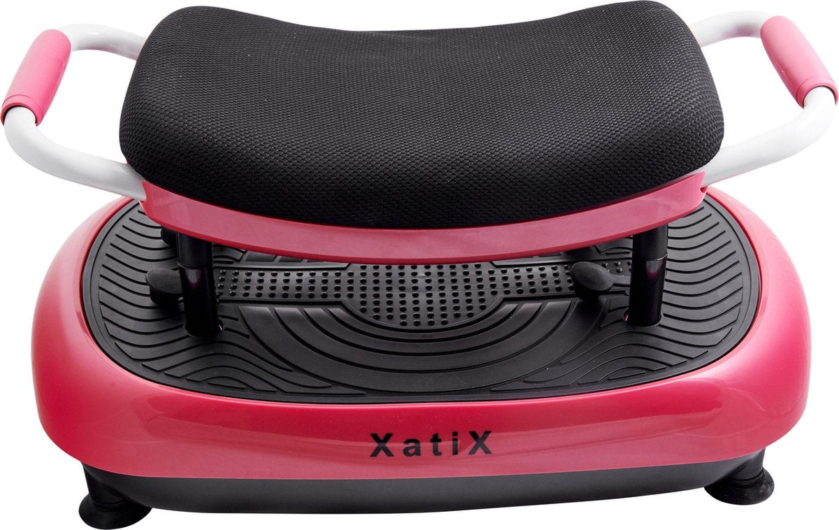 XatiX Trilplaat Roos - Oscillatietechnologie  - Powerplate voor alle spiergroepen - Inclusief stretchbanden - 99 standen
