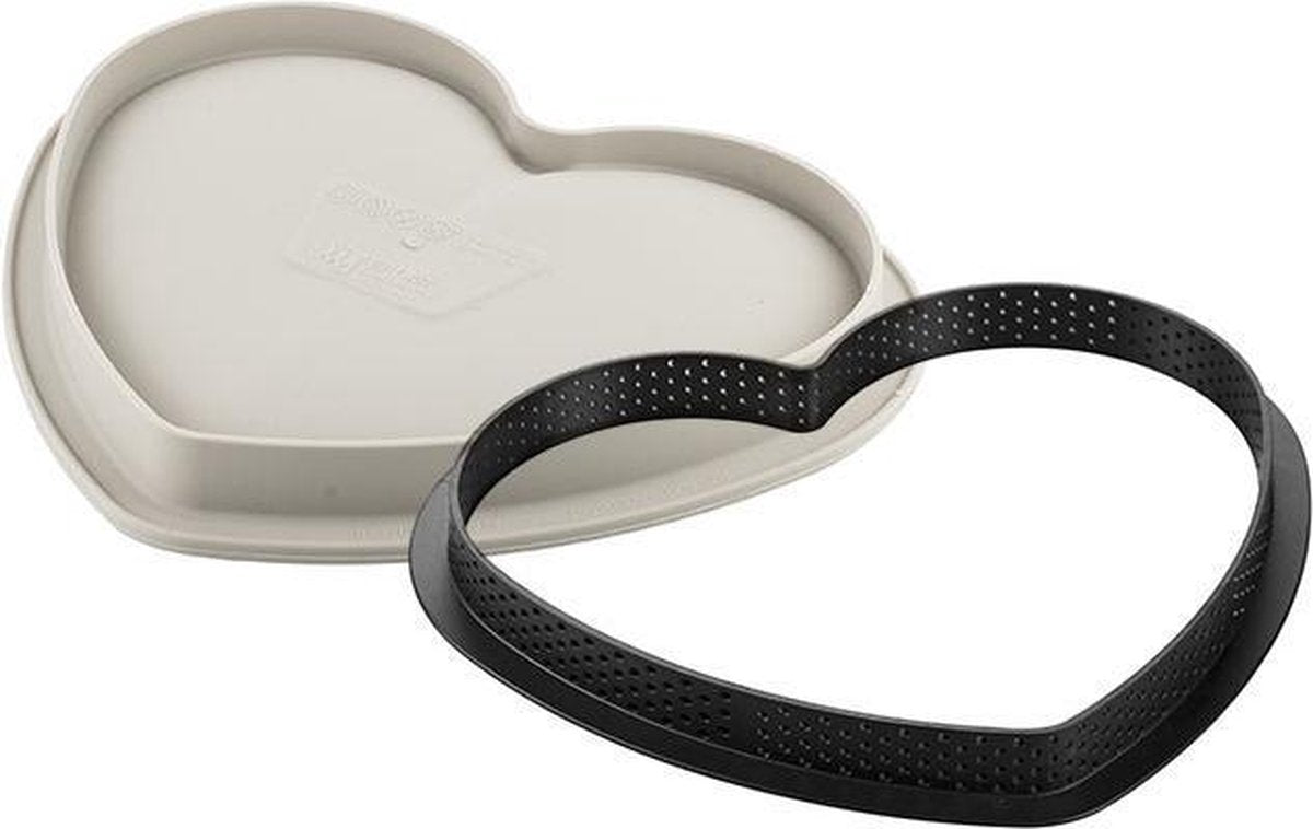 SILIKOMART - KIT TARTE MON AMOUR - SET HEART RING + BAKVORM SILICONEN