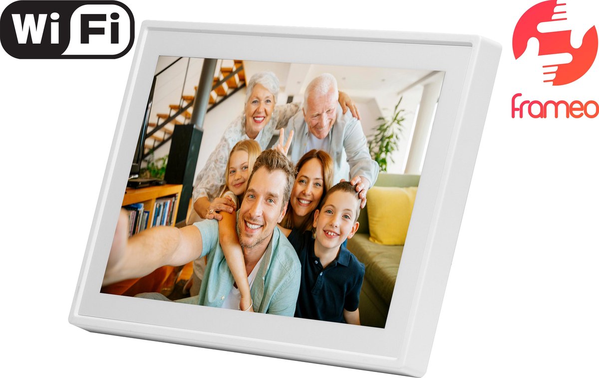 Denver PFF-711 White - Digitale Fotolijst - Fotokader - 7 inch - IPS touchscreen - met Frameo software - Wit