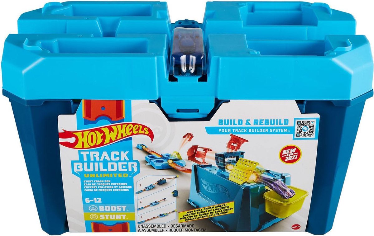 Hot Wheels Track Builder - Crash stunt box Speelset