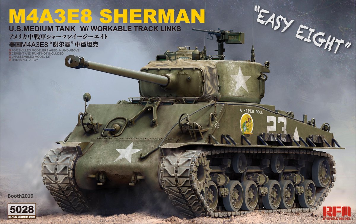 Ryefieldmodel - 1/35 Sherman M4a3e8 W/ Workable Track Links - RFM5028