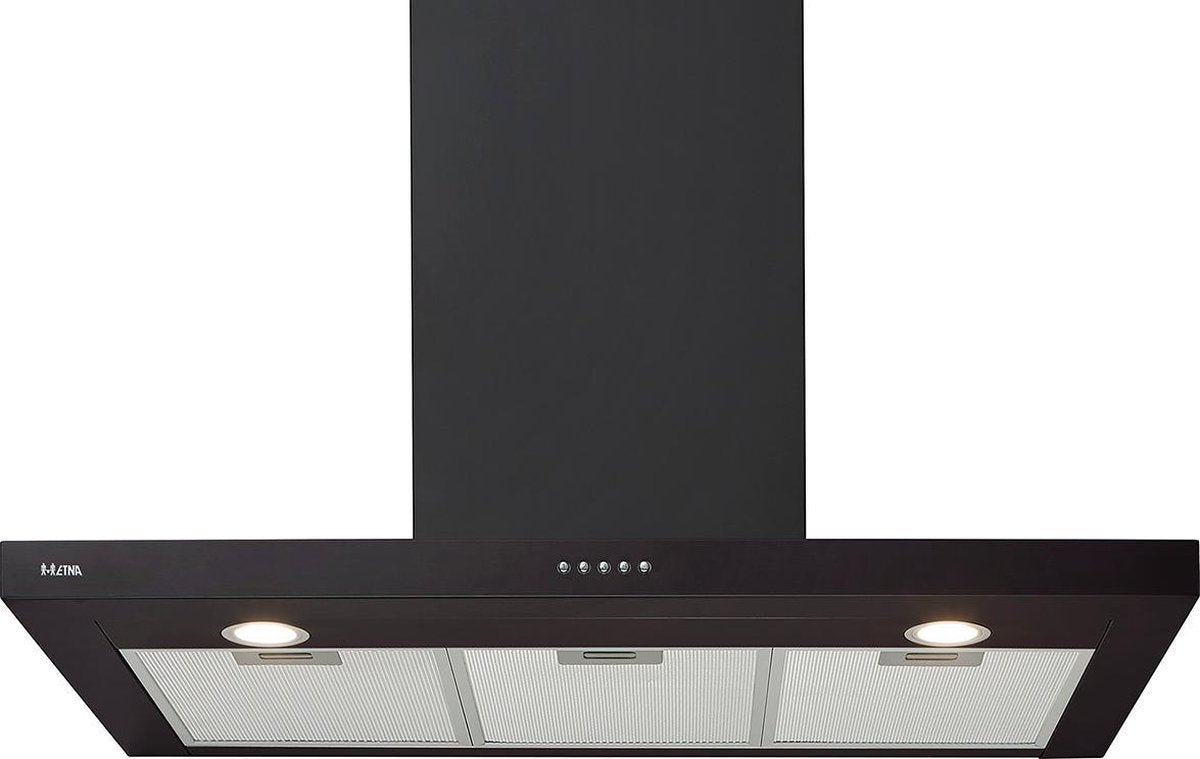 ETNA AB690ZT - Wandschouw afzuigkap slimline - Zwart