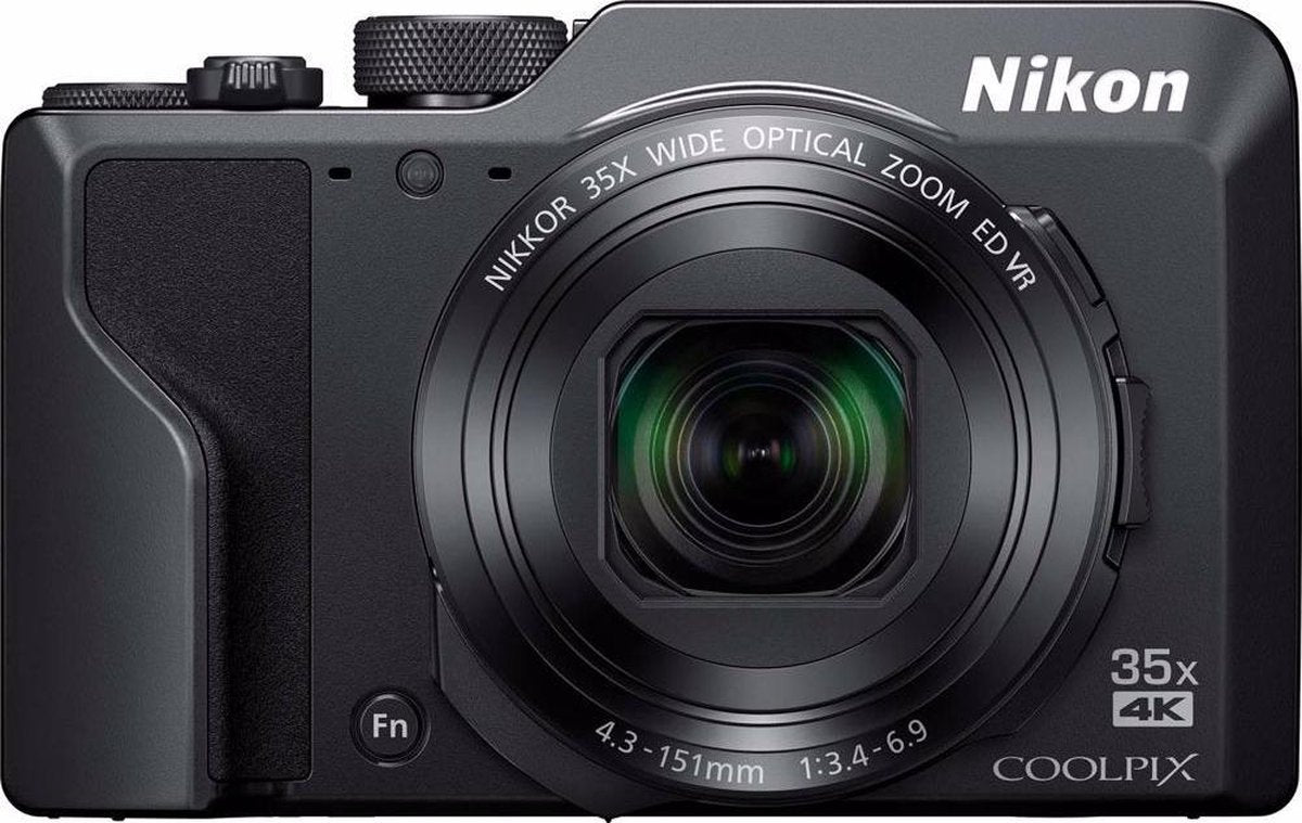 Nikon compact camera COOLPIX A1000 (zwart) Incl. Tas + 16GB