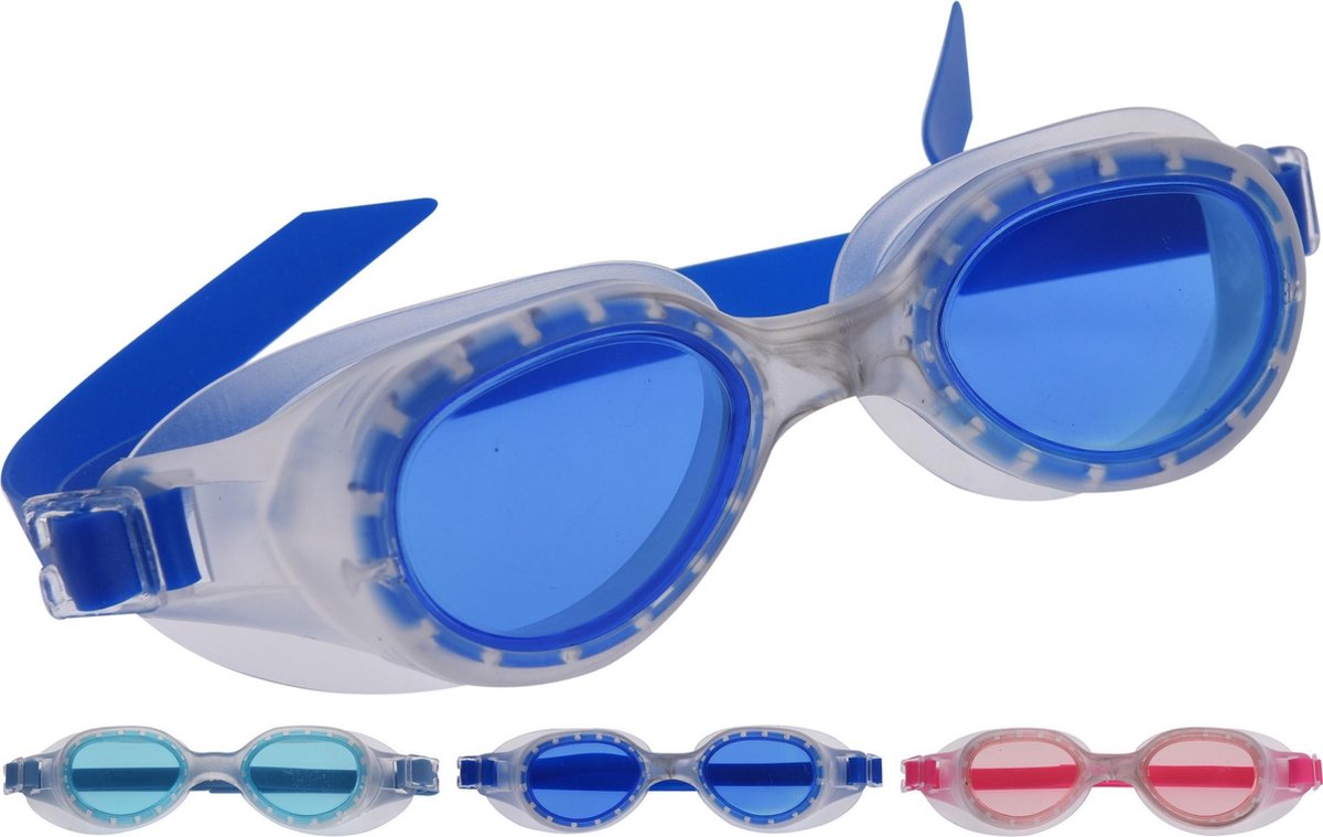 Free And Easy Zwembrillen Junior Blauw/roze One-size 3-delig