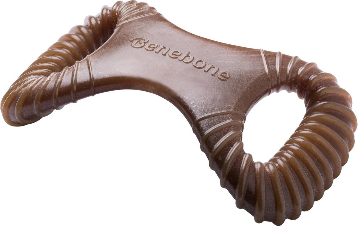 Jack and Vanilla Benebone DENTAL CHEW voor harde bijters tot 27 kg - Pindakaas - Medium 12 x 19 cm