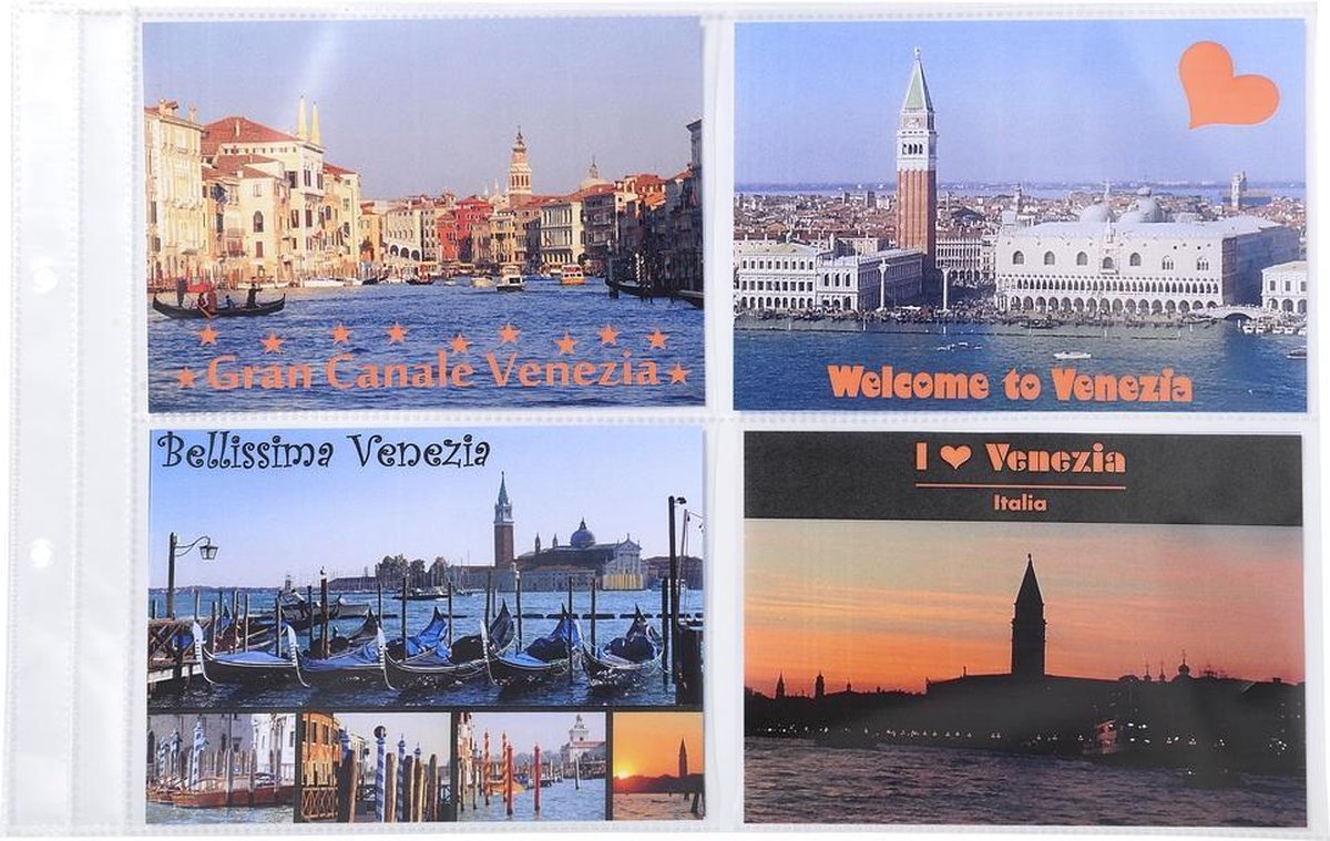 5x Pak van 10 blad voor album voor verzameling van post- en ansichtkaarten