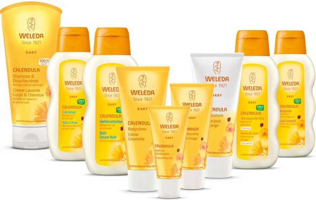 2x Weleda Haar- en Bodyshampoo Calendula - Baby 200 ml