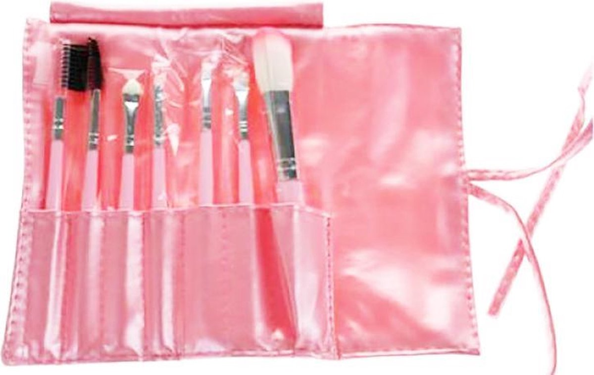 8 Delige  Make-Up Kwasten Set - Kunstleder Etui - Oogmake-up