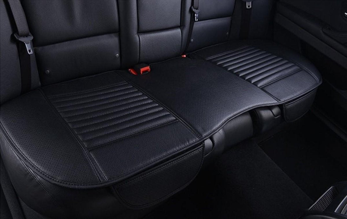 Autostoelhoes - Achterkant 1 stuk - Auto Accessories - Autohoes - Stoelhoezen Auto - Autostoel beschermer - Zwart - Leer - 133x49CM - Universele