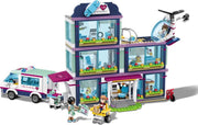 Brickzz | Ziekenhuis - Hospital - Ziekenwagen - Ambulance - Dokter - Arts - Friends - Meiden - Meisjes - Zuster - Girls - Speelhuis - Speelfiguren - Huis - Geschikt voor LEGO Friends - Compatibel met LEGO - 868 Bouwstenen