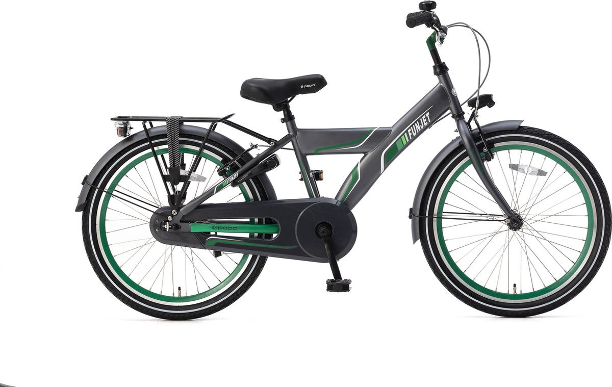 Supersuper Funjet X Kinderfiets - 22 inch - Groen/Grijs