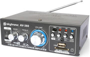 Stereo versterker - SkyTronic AV-360 compacte stereo versterker 2x 40W met mp3 speler