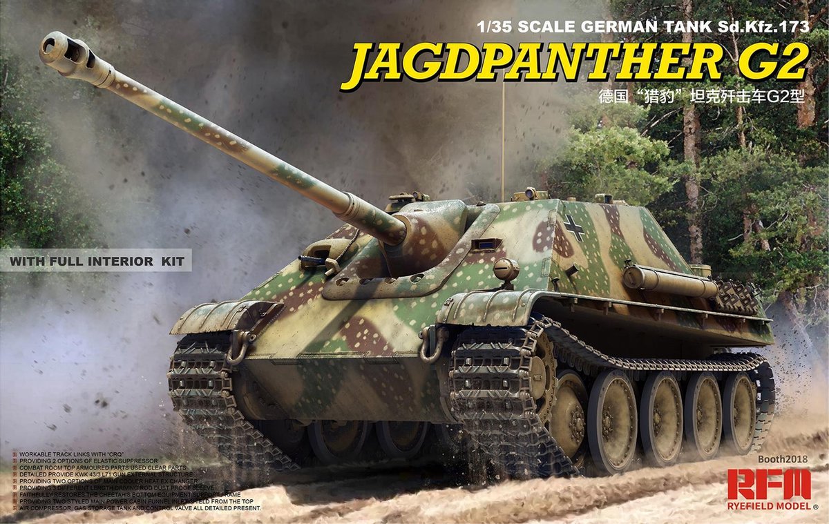 Ryefieldmodel - 1/35 Jagdpanther G2 Interior En Workable Track Links - RFM5022