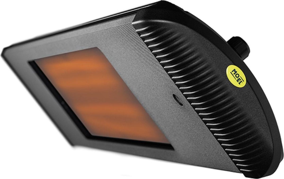 Mo-El Aaren design heatstrips met Dimmer (middengolf infrarood)  2400 Watt |opbouw| 930x250x75 mm | zwart