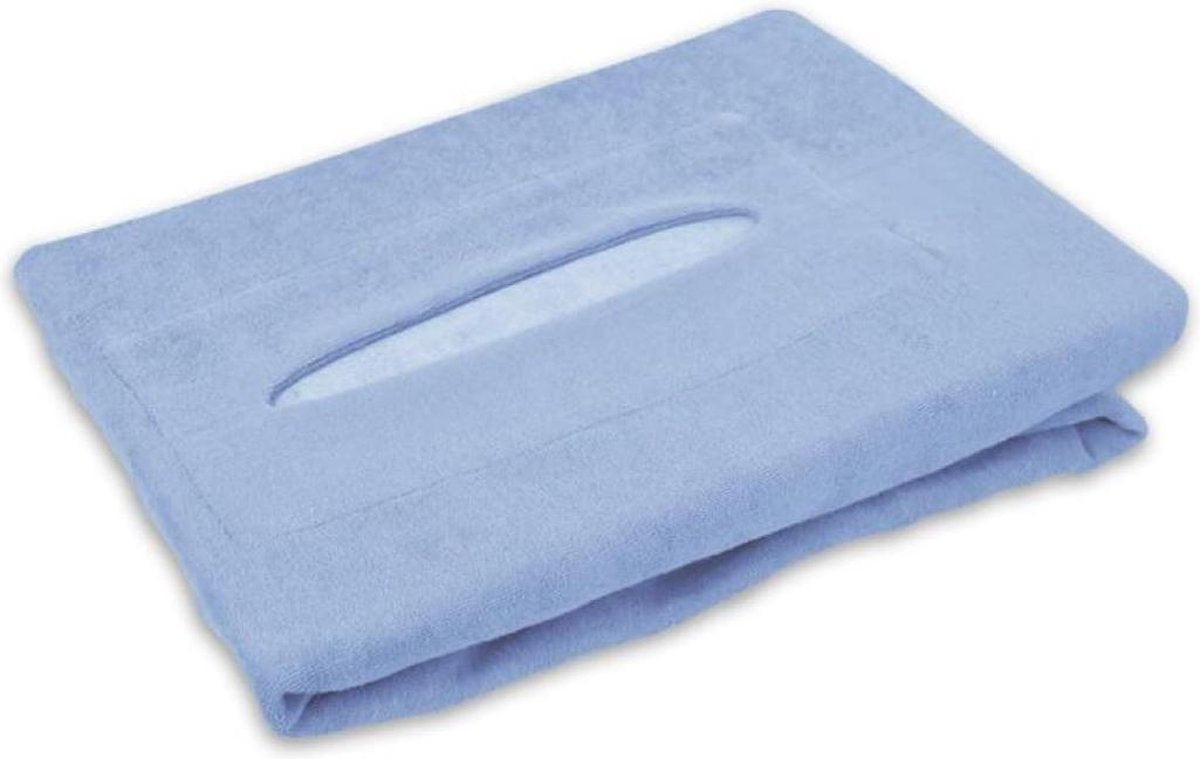 Hoeslaken Massagetafel Lichtblauw- Extra Dik - Badstof Stretch - Met Uitsparing