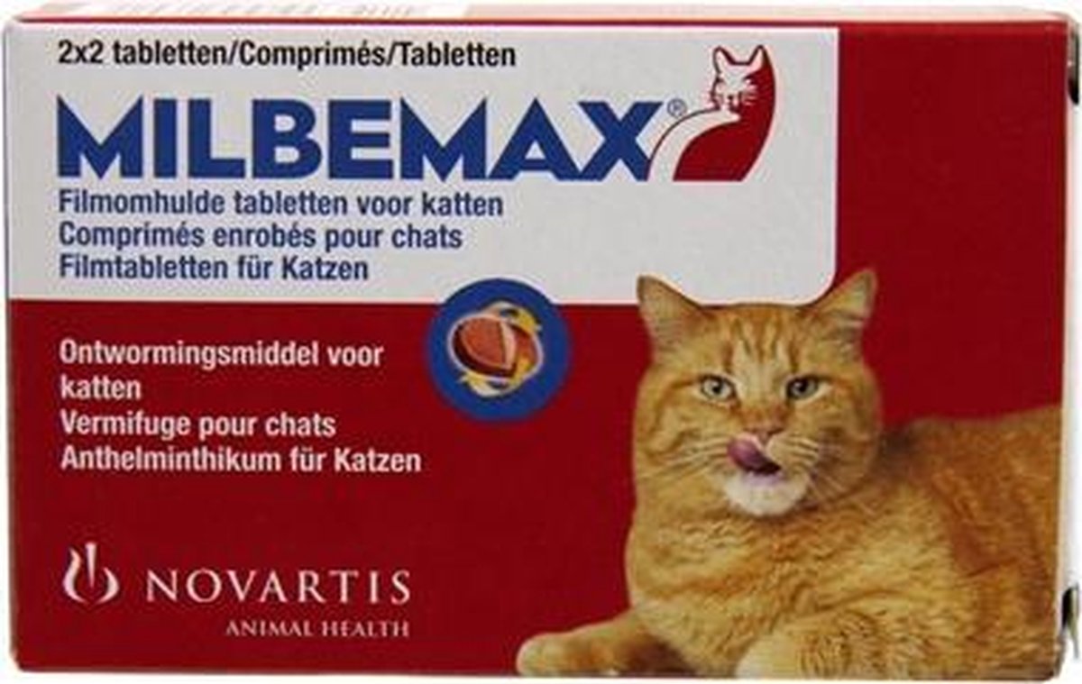 Milbemax tablet ontworming  kat - large 2x2 tabl - 1 stuks
