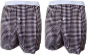 Embrator 2-stuks mannen Boxershort geruit zwart/wit/rood XL