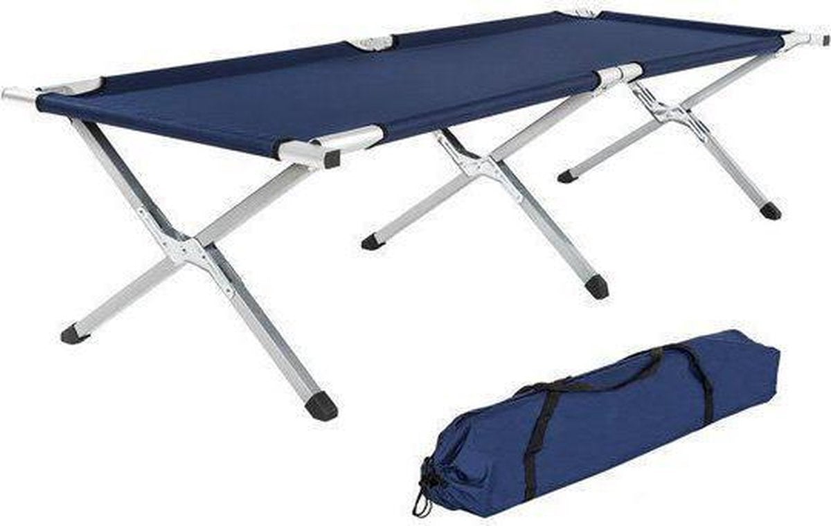 TecTake veldbed - xl veldbed 190 cm - blauw - 401214
