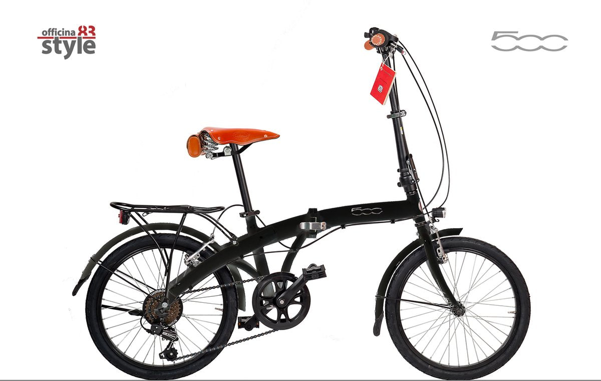 Fiat 500 Lounge sport vouwfiets deluxe 7 speed zwart