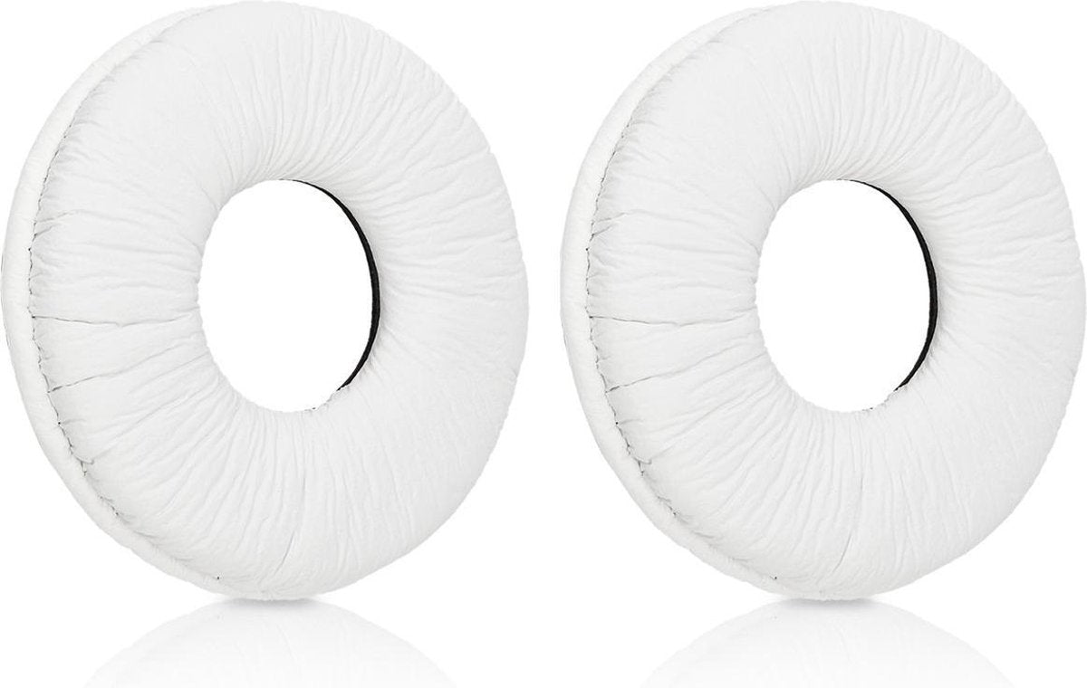 kwmobile 2x oorkussens voor Sony MDR-V150 / V250 / V300 koptelefoons - imitatieleer - voor over-ear-koptelefoon - wit