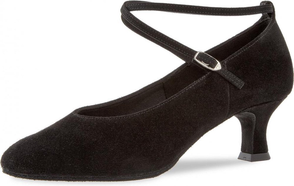 Diamant Ballroom Dansschoenen voor Dames 075-068-001 – Zwart Suède – Hak 5 cm - Maat 38