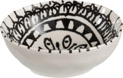 J-Line Kommetje Monochroomm Boho Keramiek Zwart/Wit Small