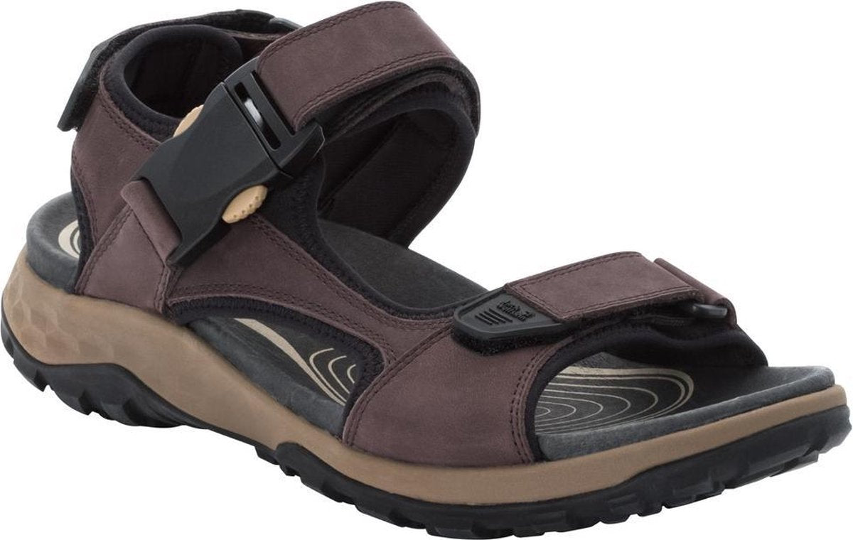 Jack Wolfskin Rocky Path Lt Sandalen Heren - Dark Brown / Black - Maat 45.5