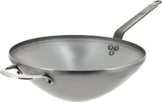 De Buyer Mineral B Wokpan 28 CM - Plaatstaal met Bijenwas - Zonder Anti Aanbaklaag