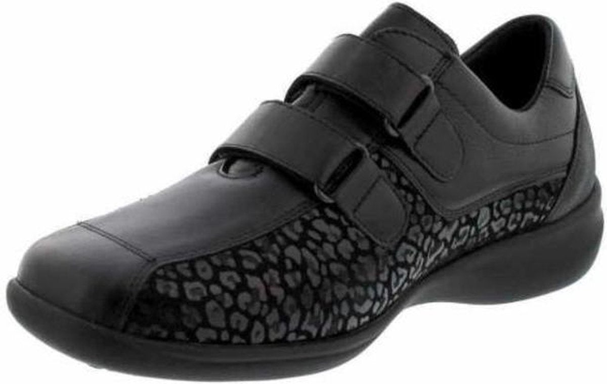 Waldläufer Dames Klittenbandschoen 54302-001 Zwart - Millu-S Wijdte M - Maat 5½