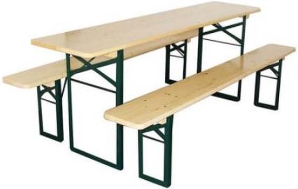 Opvouwbare biertafelset 220 x 50 cm TÜV-gecertificeerd