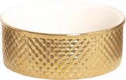 MERKLOOS Voerbak hond prestige keramiek goud/wit