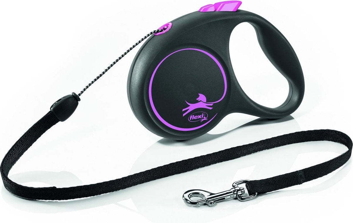 FLEXI | Flexi Rollijn Black Design Cord Roze