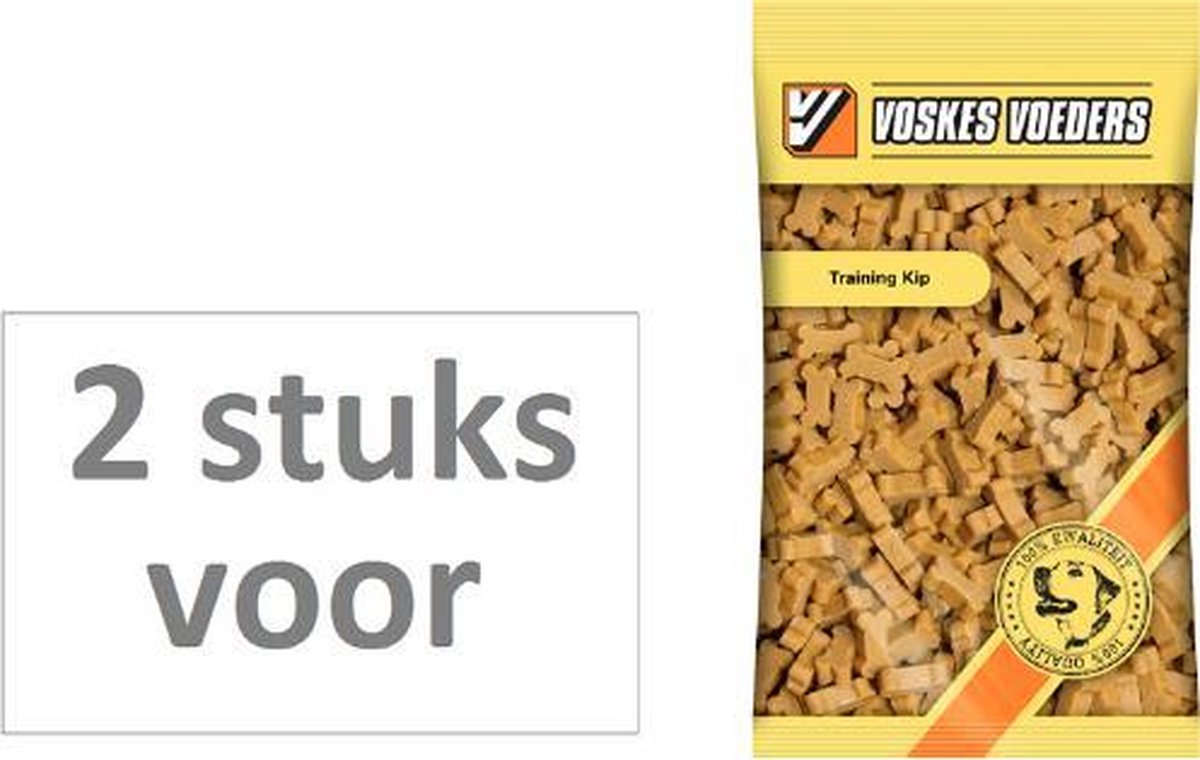 2 stuks! Voskes hondenvoer training kip