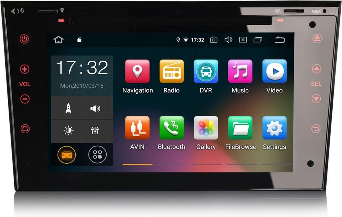 De supersnelle Touchscreen Android autoradio met een 7 “HD-touchscreen