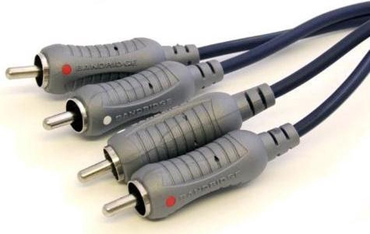 Bandridge AL422 audio kabel 3 m 2 x RCA Grijs