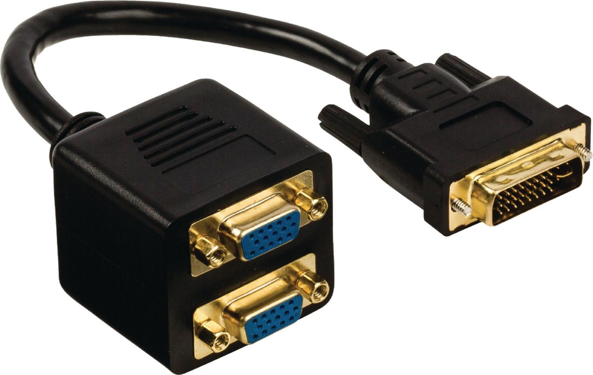 Passieve DVI - VGA x 2 splitterkabel