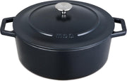 MOA Gietijzeren Pan - Braadpan - 30 cm - Rond - ook voor Inductie - Zwart - C30B