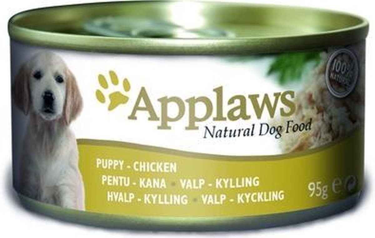 Applaws Puppy Kip - Hond - Volledig natvoer - 12 x 95 gr