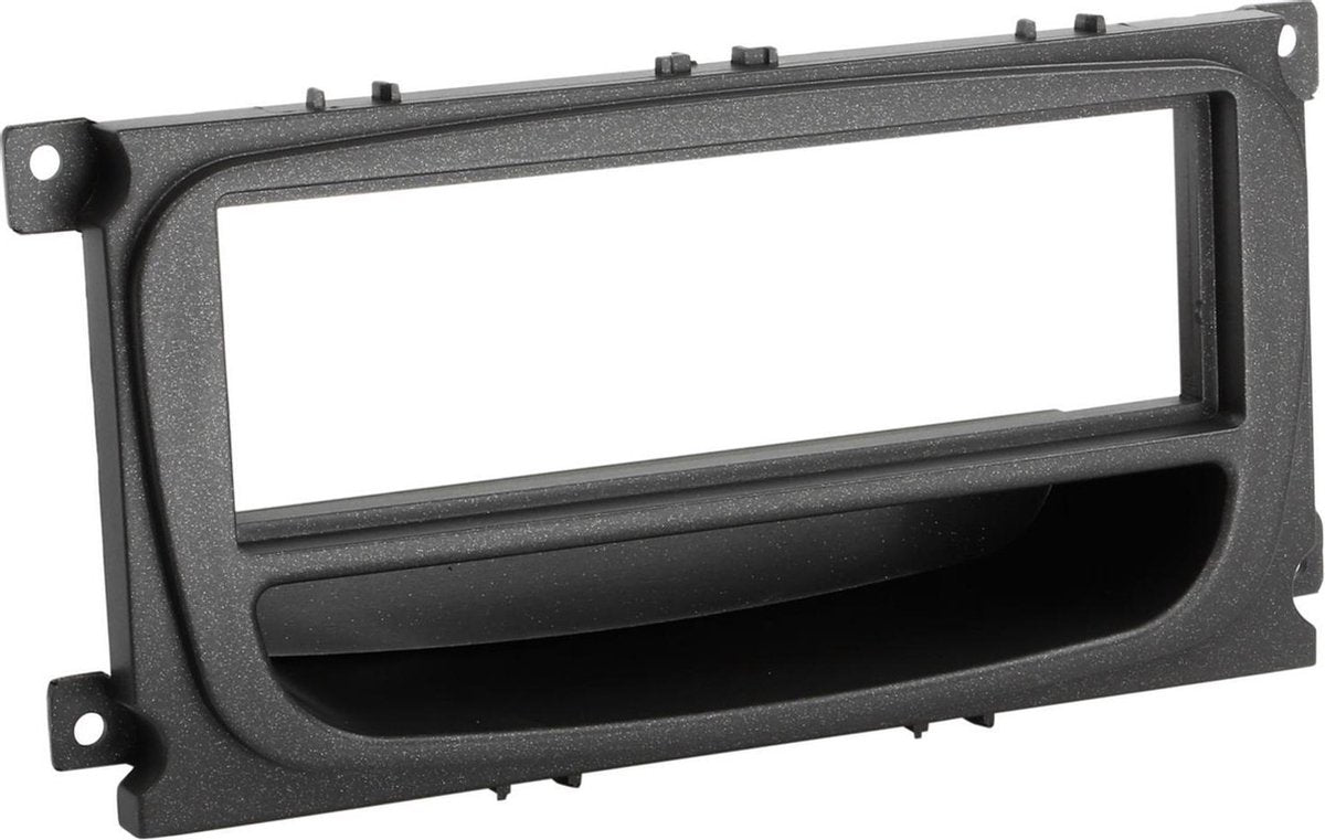 1-DIN Paneel met aflegbakje. Ford Mondeo /Focus / S-Max/ Galaxy Kleur: Zwart