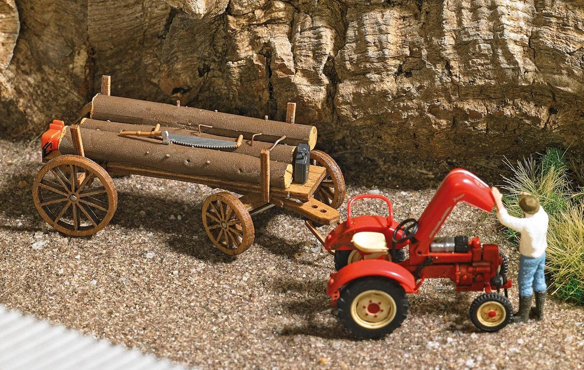 Busch - 2 Holzwagen H0 (5/20) * - BU1386 - modelbouwsets