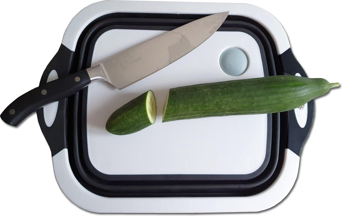 Enrico multifunctionele opvouwbare snijplank voor op de camping - kunststof - opvouwbaar - antislip