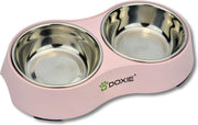 Doxie® - Dubbele Voerbak Kat - Waterbak - Kattenvoerbakjes - Drinkbak - Hond - Kat - Honden - Katten - Kattenvoerbak - Hondenvoerbak - Puppys - Huisdieren - Poes - Roze