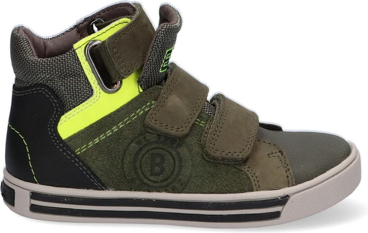 Braqeez Dex Day Hoge sneakers - Leren Sneaker - Jongens - Groen - Maat 26