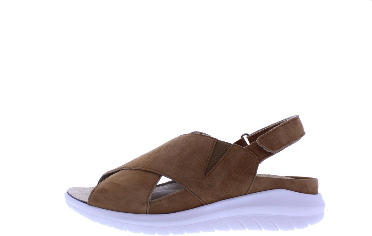 Verhulst - Lana sandaal - cognac suede - wijdte H - maat  6½